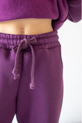 Теплі штани для дівчат із триниткового футера з начосом 